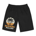 Burning Palms Retro Palm Tree Men's Board Shorts – Surf, Beach & Summer Swim Trunks