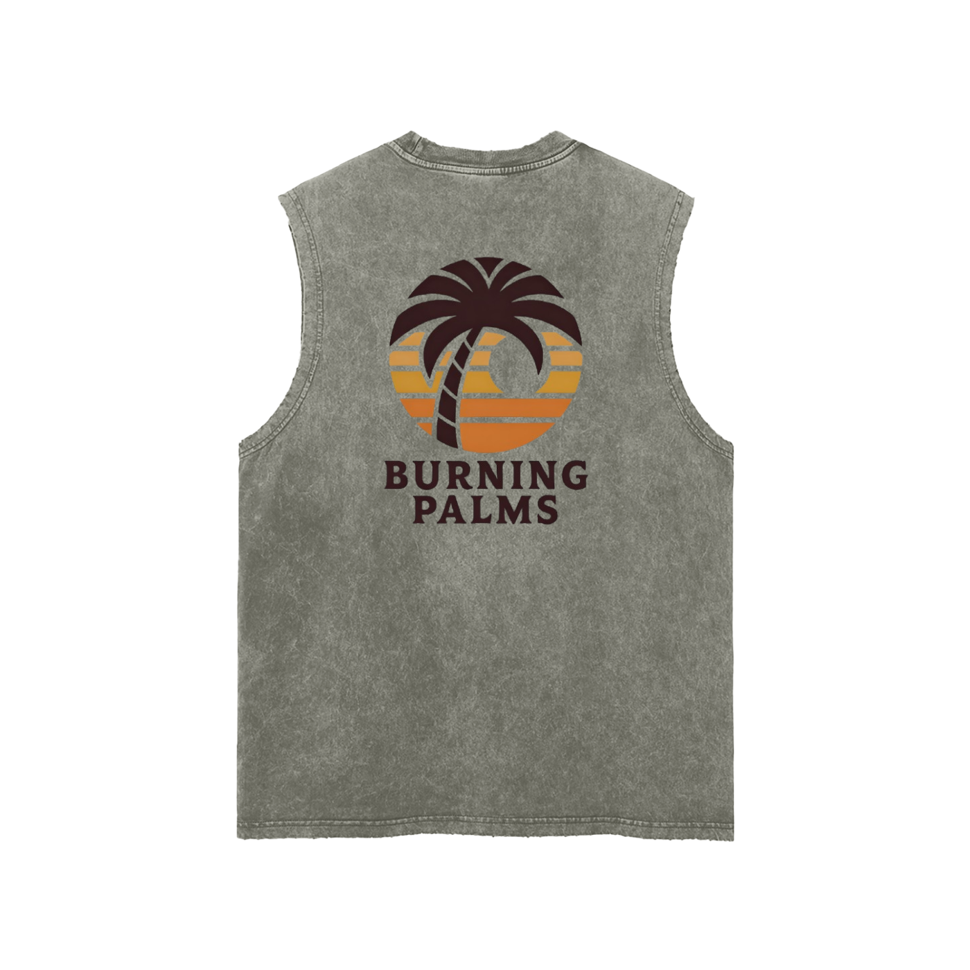 Snow Washed Frayed Hem Tank Top