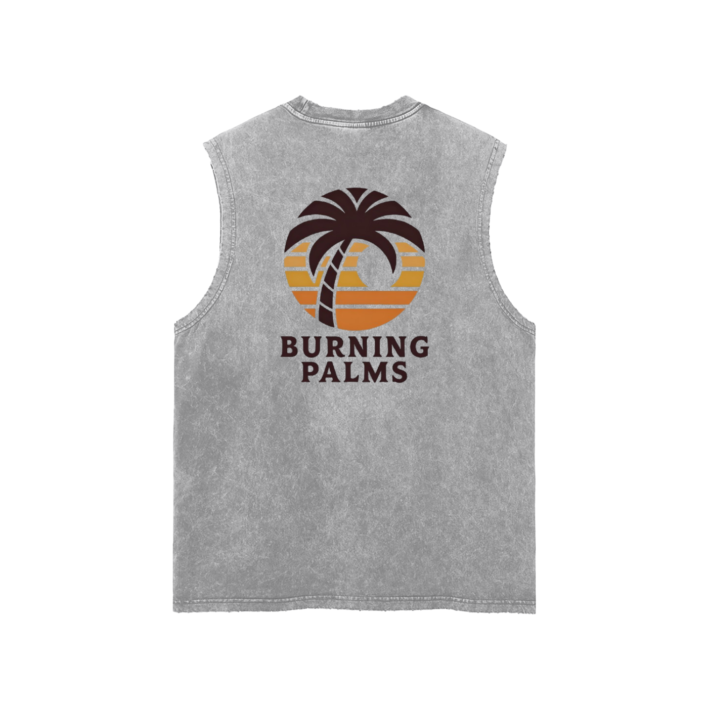 Snow Washed Frayed Hem Tank Top