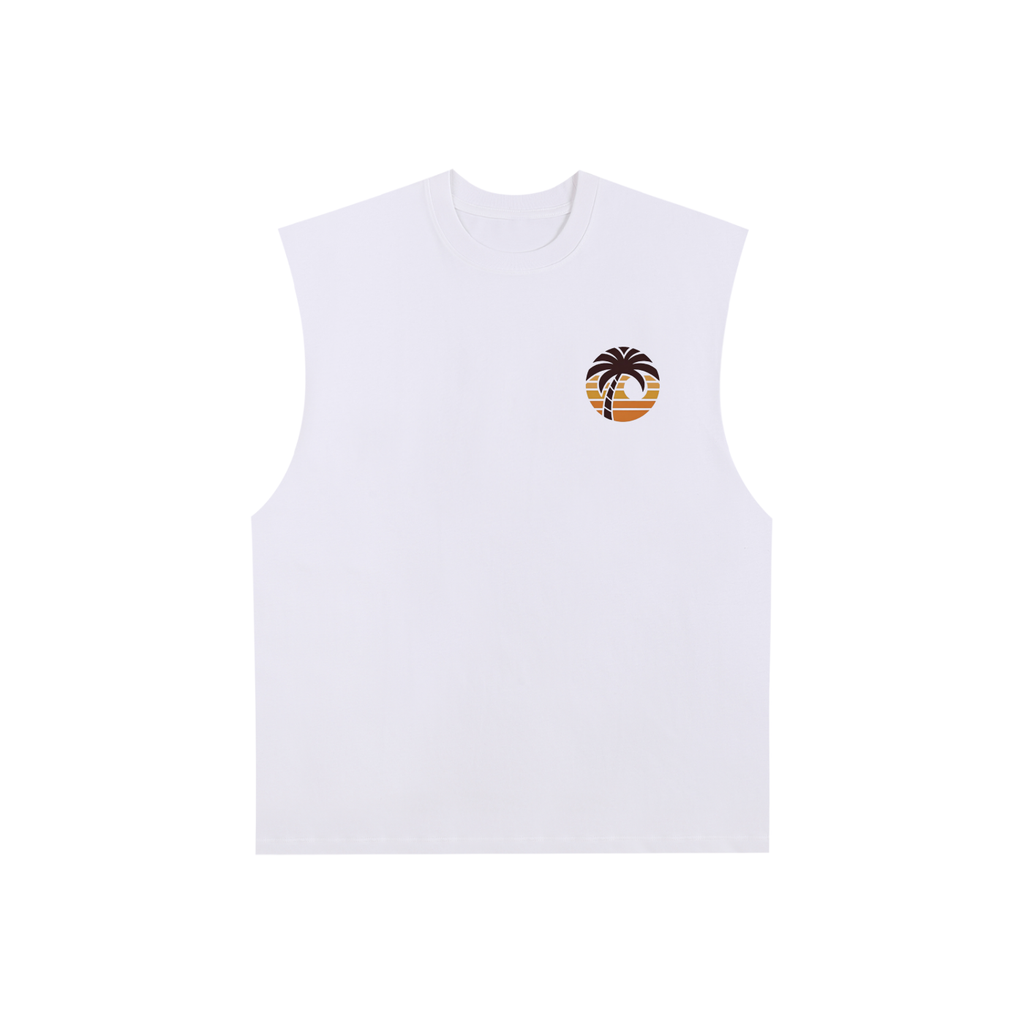 Raw Edge Cotton Tank Top